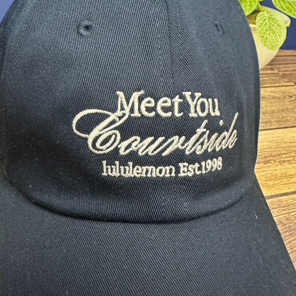 Lululemon Classic Ball Cap Adjustable "Meet You Courtside" NWT S/M (TRNV/WHT) - Picture 5 of 13